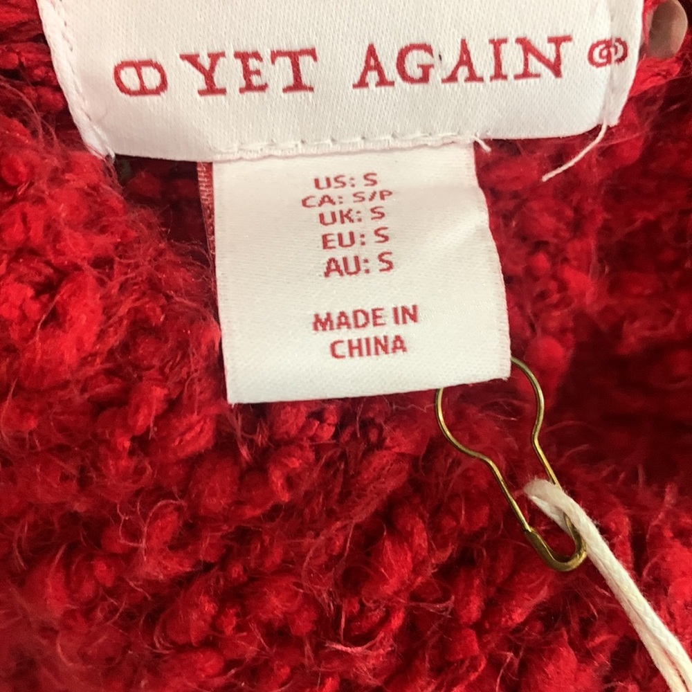 Yet Again New With Tags Chunky TurtleNeck Red Sweater. Size S - Picture 4 of 6